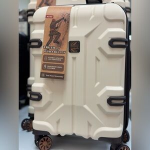 Britbag White Hard Shell Suitcase carry on 22”